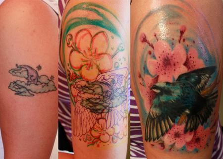 Tattoos - Tree Sparrow Cover Up - 101643